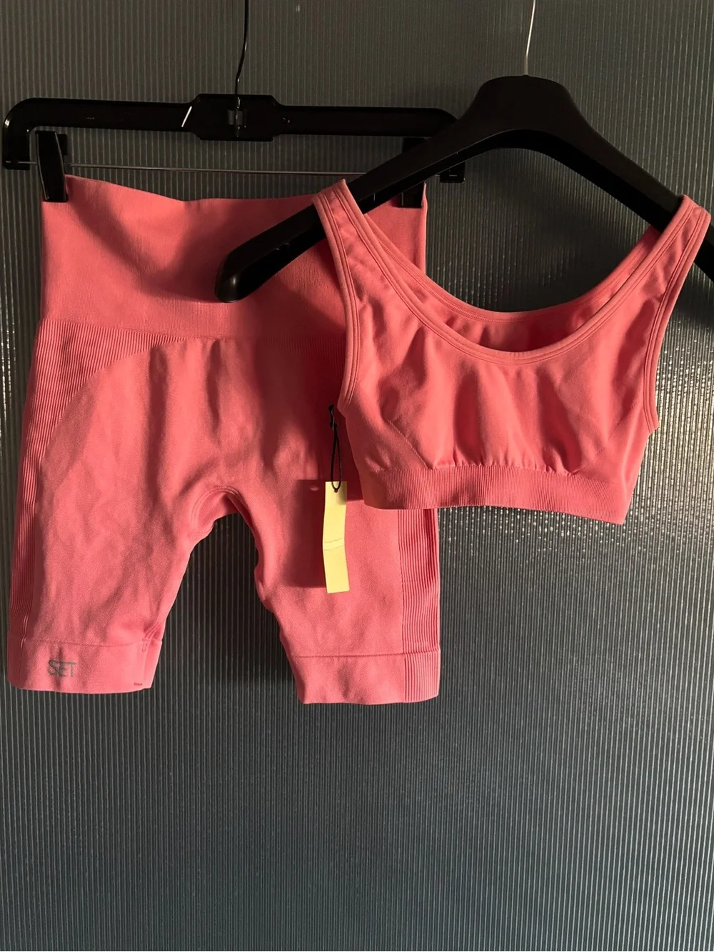 Set Active Polly Pink Size S/M 2019 Seamless Bra & Biker Shorts Set